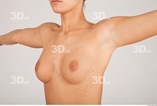 Chest Whole Body Woman Nude Casual Athletic Studio photo references