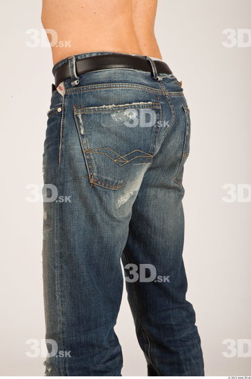 Thigh Whole Body Man Casual Jeans Athletic Studio photo references