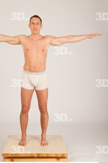 Whole Body Man T poses Casual Underwear Pants Athletic Studio photo references