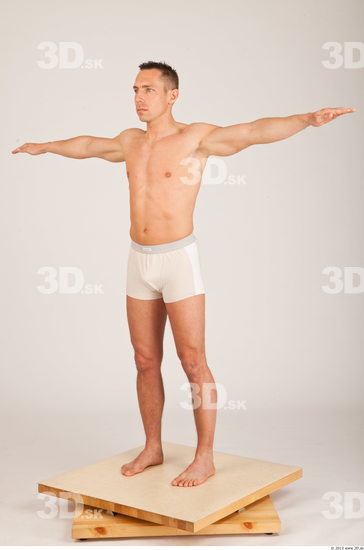 Whole Body Man T poses Casual Underwear Pants Athletic Studio photo references