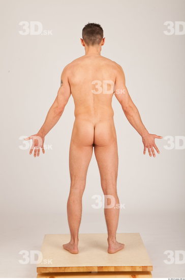 Whole Body Man Nude Casual Athletic Studio photo references