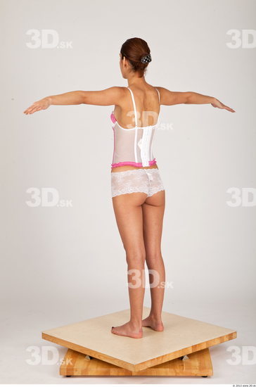 Whole Body Woman T poses Casual Underwear Slim Studio photo references