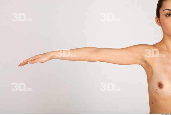 Arm Whole Body Woman Nude Casual Slim Studio photo references