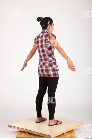 Whole Body Woman Asian Casual Average Studio photo references