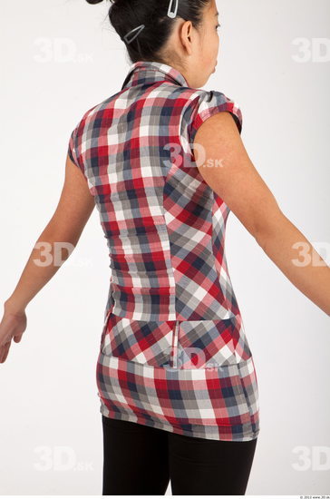 Upper Body Whole Body Woman Asian Casual Shirt Average Studio photo references