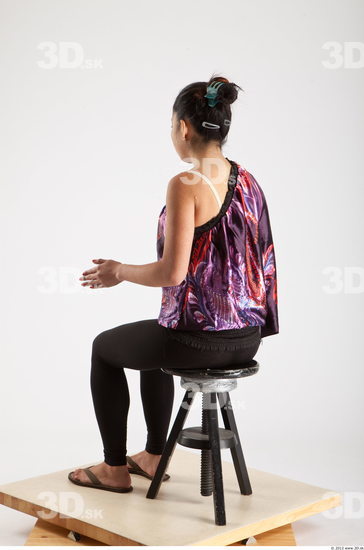 Whole Body Woman Artistic poses Asian Casual Average Studio photo references