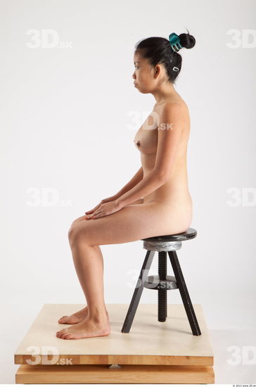 Whole Body Woman Artistic poses Asian Nude Casual Average Studio photo references