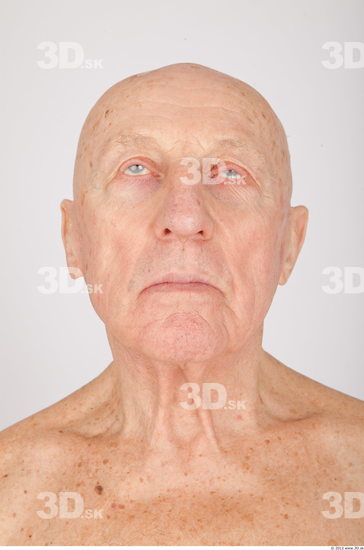 and more Head Man White Chubby Wrinkles 3D Scans Studio photo references