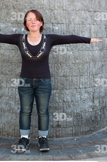 Whole Body Woman T poses White Casual Average