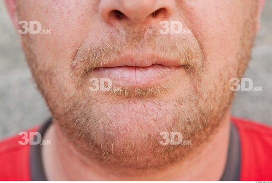 Mouth Man White Chubby Bearded