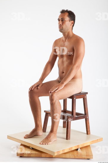 Whole Body Man Artistic poses White Nude Athletic