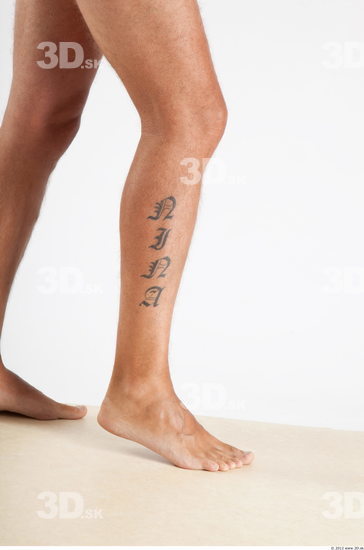 Calf Man White Tattoo Nude Athletic