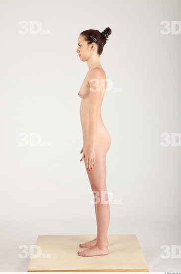 Whole Body Woman Nude Casual Slim Studio photo references