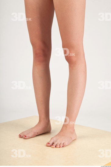 Calf Whole Body Woman Nude Casual Slim Studio photo references