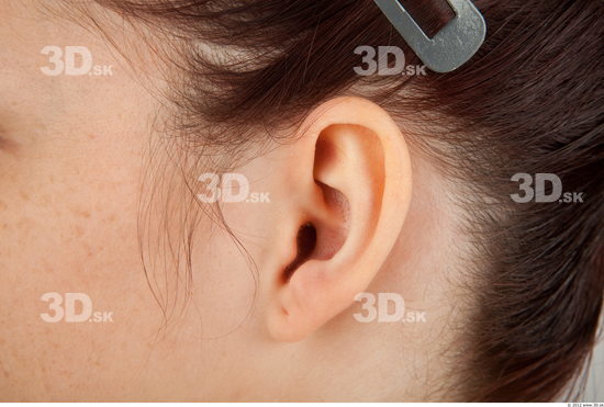 Ear Whole Body Woman Casual Slim Studio photo references