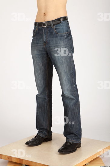 Leg Whole Body Man Casual Jeans Slim Studio photo references