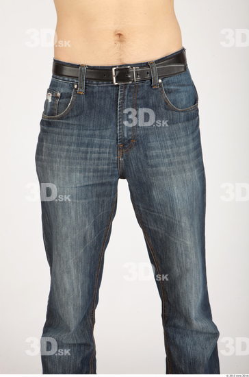 Thigh Whole Body Man Casual Jeans Slim Studio photo references