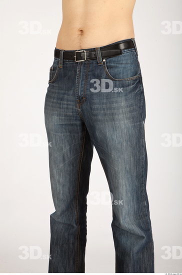 Thigh Whole Body Man Casual Jeans Slim Studio photo references