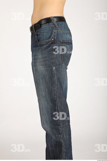 Thigh Whole Body Man Casual Jeans Slim Studio photo references