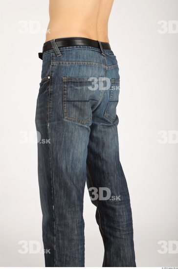 Thigh Whole Body Man Casual Jeans Slim Studio photo references