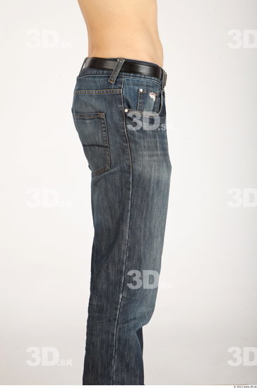 Thigh Whole Body Man Casual Jeans Slim Studio photo references