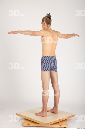 Whole Body Man T poses Casual Underwear Pants Slim Studio photo references