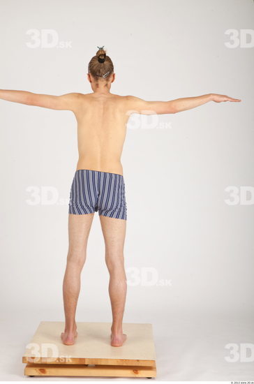 Whole Body Man T poses Casual Underwear Pants Slim Studio photo references