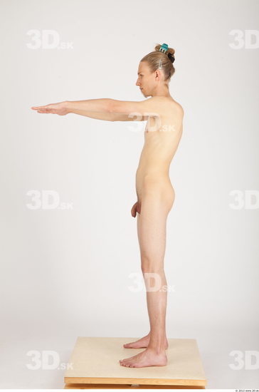 Whole Body Man Nude Casual Slim Studio photo references