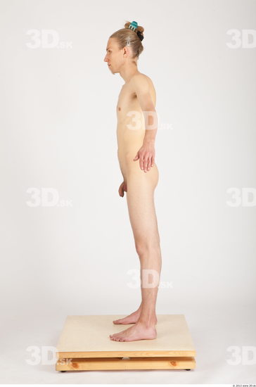 Whole Body Man Nude Casual Slim Studio photo references