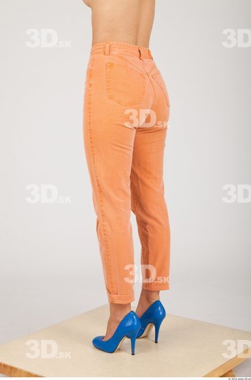 Leg Whole Body Woman Casual Trousers Slim Studio photo references