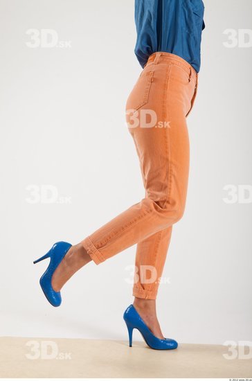 Leg Woman Animation references White Casual Trousers Slim