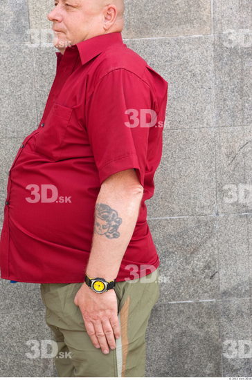 Arm Head Man Casual Shirt Slim Overweight Street photo references