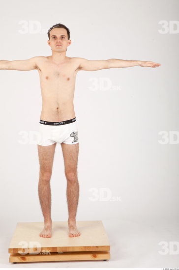 Whole Body Man Animation references T poses Underwear Sports Pants Slim Studio photo references