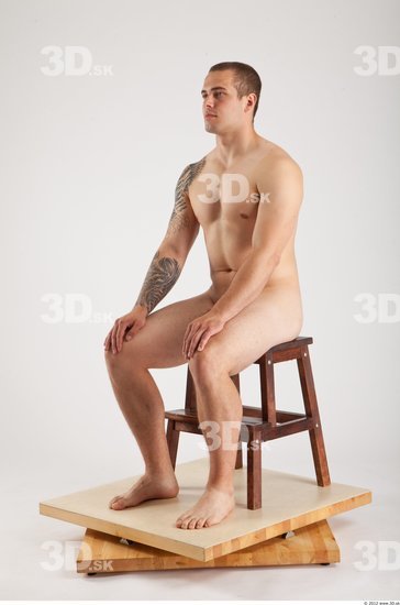 Whole Body Man Artistic poses White Tattoo Nude Average