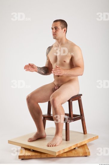 Whole Body Man Artistic poses White Tattoo Nude Average