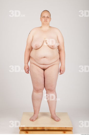 Whole Body Woman Animation references Nude Casual Overweight Studio photo references