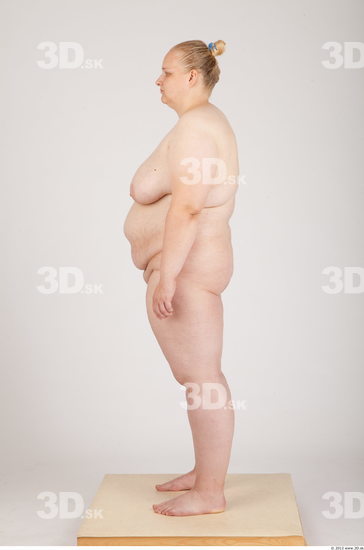 Whole Body Woman Animation references Nude Casual Overweight Studio photo references