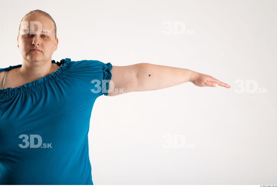 Arm Woman Animation references White Casual T shirt Overweight