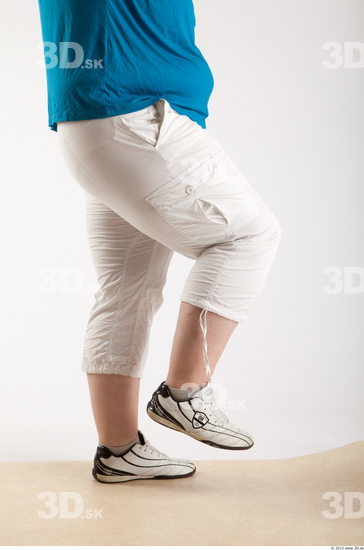 Leg Woman Other White Casual Shorts Overweight