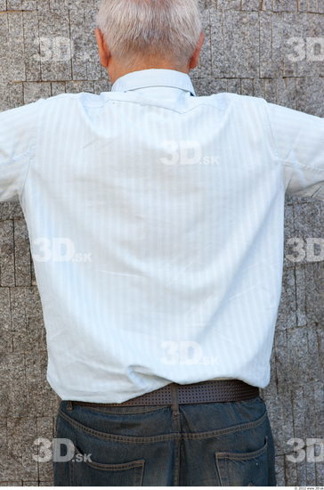 Upper Body Man White Casual Shirt Average