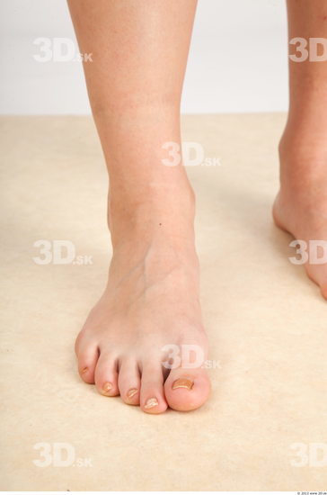 Foot Whole Body Woman Animation references Nude Casual Average Studio photo references