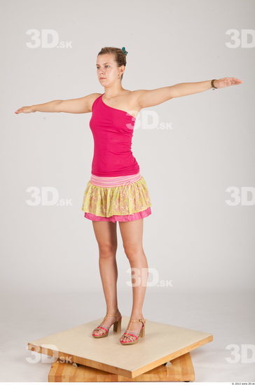 Whole Body Woman Animation references T poses Casual Formal Slim Studio photo references