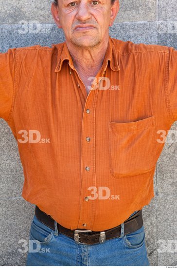 Upper Body Head Man Casual Shirt Average Bald Street photo references