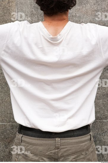 Upper Body Man Casual Shirt T shirt Average Street photo references