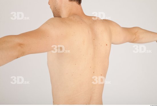 Whole Body Back Man Animation references Nude Casual Athletic Studio photo references