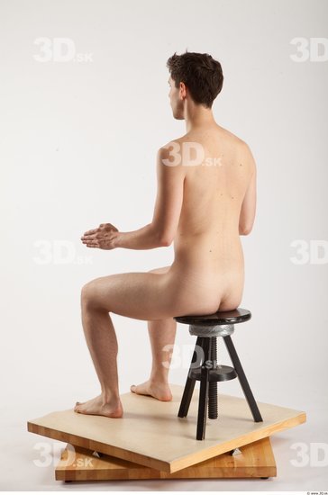 Whole Body Man Artistic poses White Nude Athletic