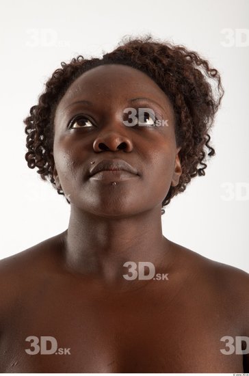 Head Woman Black Muscular Female Studio Poses