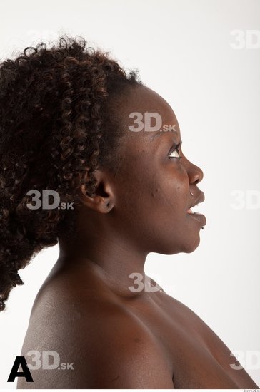 Head Woman Black Muscular Female Studio Poses