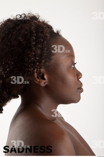 Head Woman Black Muscular Female Studio Poses