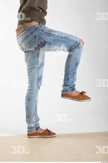 Leg Woman Animation references White Casual Jeans Slim